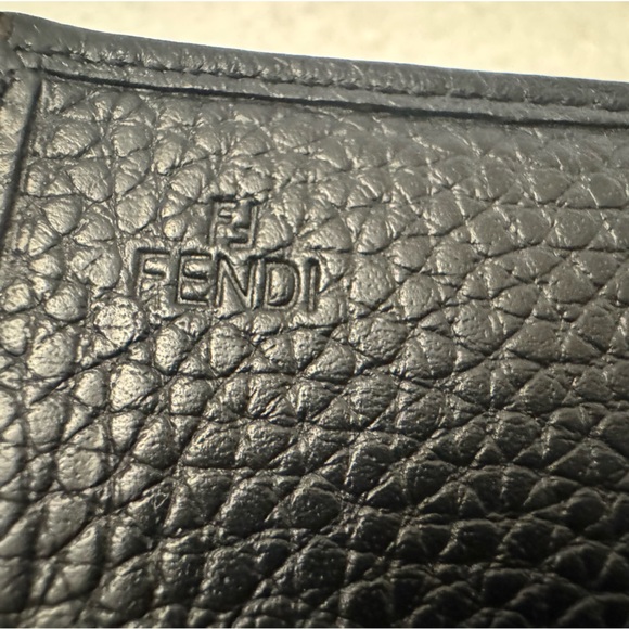 Fendi COA Black Zucchino cloth/leather bifold long wallet… - Picture 10 of 16